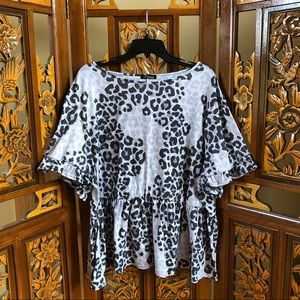 Limited Collection Cheetah Peplum Blouse Women 26